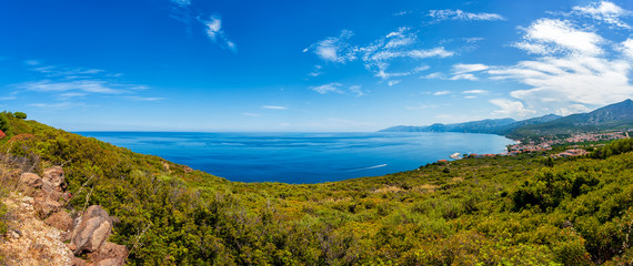 Obraz premium Overview of the coast of Cala Gonone, Sardinia