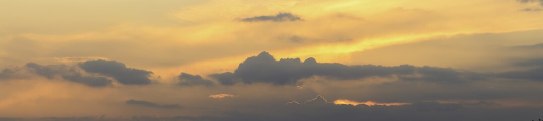 Clouds with orange sky