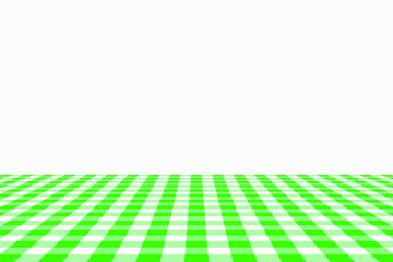 Green Gingham pattern. Texture from rhombus/squares for - plaid, tablecloths, clothes, shirts, dresses, paper, bedding, blankets, quilts and other textile products. Vector illustration.