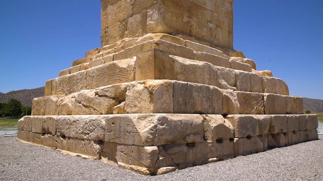 A close up shot of the stones in the Tomb of Cyrus.