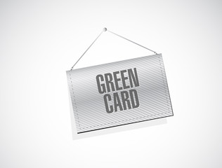 green card hanging banner sign vector illustration.