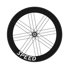 Naklejka premium Road bike wheel illustration