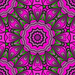 Seamless texture of floral ornament. Vector illustration. For the interior design, printing, web and textile