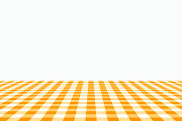 Orange Gingham pattern. Texture from rhombus/squares for - plaid, tablecloths, clothes, shirts, dresses, paper, bedding, blankets, quilts and other textile products. Vector illustration.