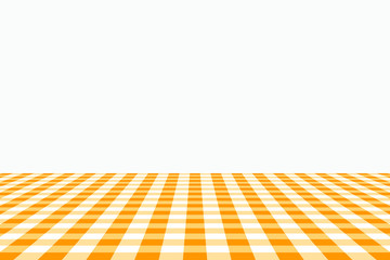 Orange Gingham pattern. Texture from rhombus/squares for - plaid, tablecloths, clothes, shirts, dresses, paper, bedding, blankets, quilts and other textile products. Vector illustration.