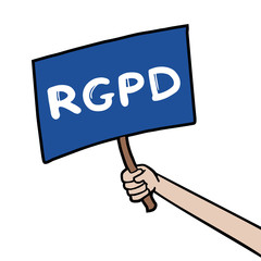RGPD data protection symbol, in spanish