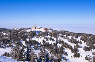 Fototapeta premium Uludağ, kar, gün batımı