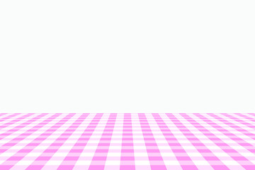 Pink Gingham pattern. Texture from rhombus/squares for - plaid, tablecloths, clothes, shirts, dresses, paper, bedding, blankets, quilts and other textile products. Vector illustration.