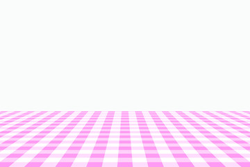 Pink Gingham pattern. Texture from rhombus/squares for - plaid, tablecloths, clothes, shirts, dresses, paper, bedding, blankets, quilts and other textile products. Vector illustration.