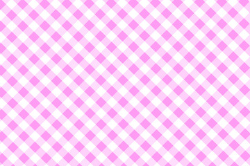 Pink Gingham pattern. Texture from rhombus/squares for - plaid, tablecloths, clothes, shirts, dresses, paper, bedding, blankets, quilts and other textile products. Vector illustration.