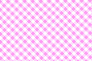 Pink Gingham pattern. Texture from rhombus/squares for - plaid, tablecloths, clothes, shirts, dresses, paper, bedding, blankets, quilts and other textile products. Vector illustration.