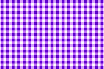 Purple Gingham pattern. Texture from rhombus/squares for - plaid, tablecloths, clothes, shirts, dresses, paper, bedding, blankets, quilts and other textile products. Vector illustration.