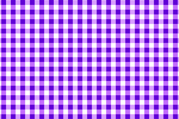 Purple Gingham pattern. Texture from rhombus/squares for - plaid, tablecloths, clothes, shirts, dresses, paper, bedding, blankets, quilts and other textile products. Vector illustration.