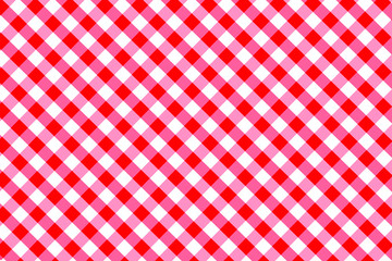 Red Gingham pattern. Texture from rhombus/squares for - plaid, tablecloths, clothes, shirts, dresses, paper, bedding, blankets, quilts and other textile products. Vector illustration.