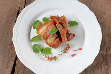 fried pork or deep fried pork  (Thai food)