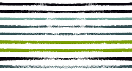 Summer Sailor Stripes Seamless Vector Pattern. Couleurs d& 39 automne Textile imprimé bleu, vert, blanc, turquoise, gris. Conception de rayures rétro vintage hipster. Bannière horizontale créative. Tissu Aquarelle