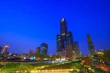 Fototapeta premium 台湾 高雄の夜景 高層ビル