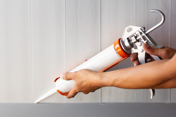 Use silicon guns for use. Work in construction