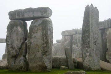 Stonehenge and fog, Salisbury, UK