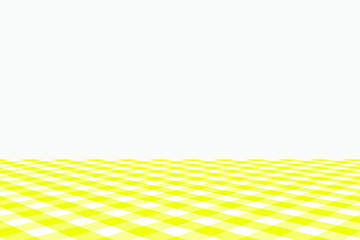 Yellow Gingham pattern. Texture from rhombus/squares for - plaid, tablecloths, clothes, shirts, dresses, paper, bedding, blankets, quilts and other textile products. Vector illustration.
