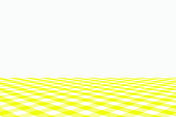 Yellow Gingham pattern. Texture from rhombus/squares for - plaid, tablecloths, clothes, shirts, dresses, paper, bedding, blankets, quilts and other textile products. Vector illustration.