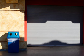 Empty amusement park before opening