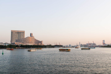 Fototapeta premium Landscape all boat at sumida river viewpoint ,tokyo