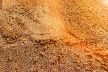 Fototapeta na wymiar Sandy surface with small gravel on the floor and smooth surface of nature.