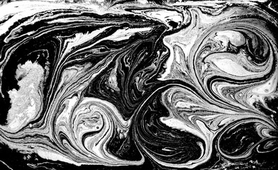 Marble abstract acrylic background. Natural black marbling artwork texture.