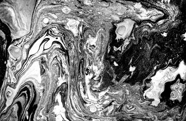 Marble abstract acrylic background. Natural black marbling artwork texture.