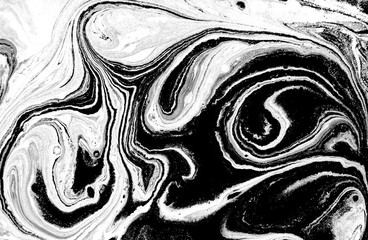 Marble abstract acrylic background. Natural black marbling artwork texture.