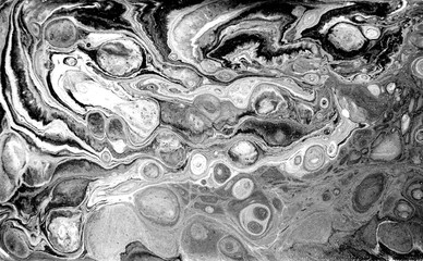 Marble abstract acrylic background. Natural black marbling artwork texture.