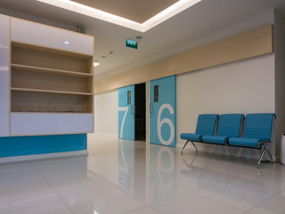 waiting room in a modern clinic