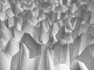 Low poly mountains landscape. 3d illustration. Polygonal mosaic background