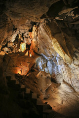 Underground attractions Jenolan Caves. Landmark Australia.