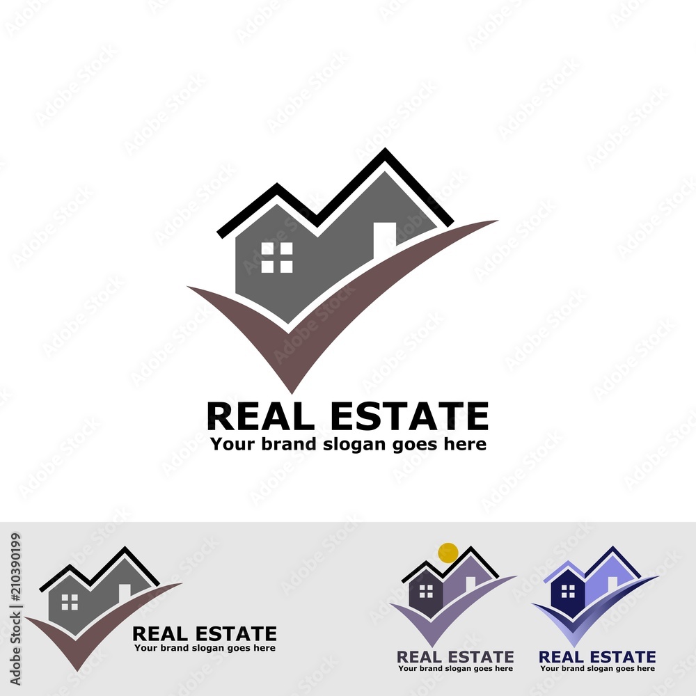 Wall mural real estate logo