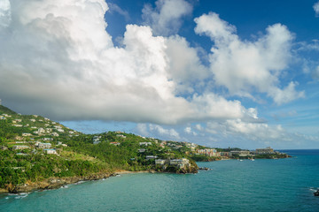 Saint Thomas, US Virgin Islands coastline of Saint Thomas