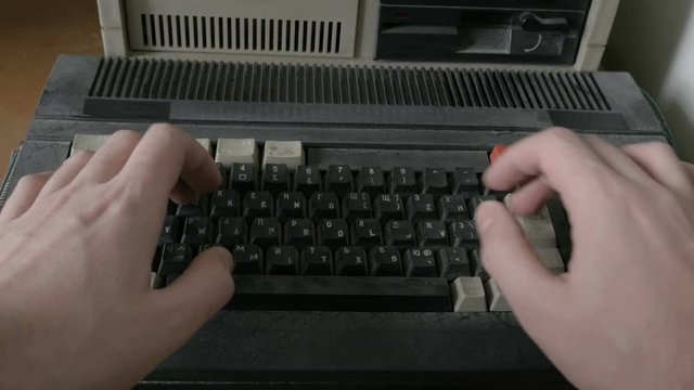 Typing on old computer
