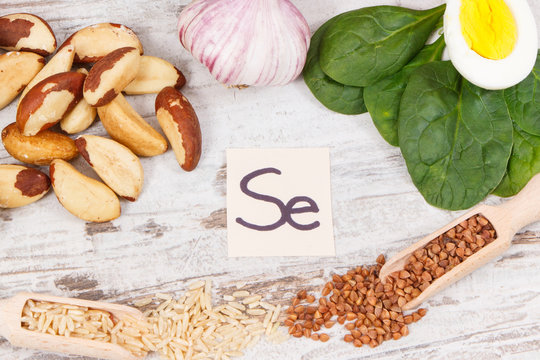 Ingredients or products as source selenium, vitamins, minerals and dietary fiber