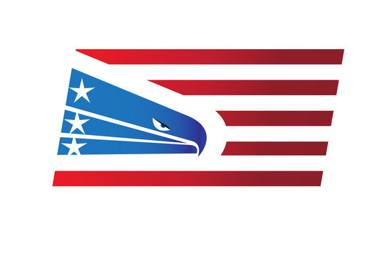 American eagle flag USA logo