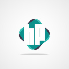 Initial Letter HP Logo Template Design