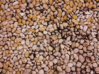 Crushed granite and pebble gravel texture
