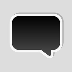 Naklejka premium Simple text cloud. Sticker style with white border and simple sh