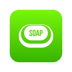 Soap icon digital green for any design isolated on white vector illustration