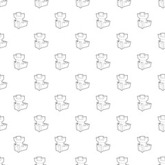 Obraz premium Castle tower pattern vector seamless repeating for any web design