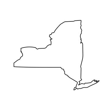 map of New York state. vector illustration