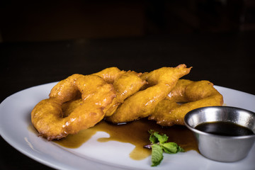 peruvian food: picarones