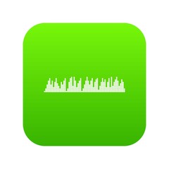 Audio digital equalizer technology icon digital green for any design isolated on white vector illustration