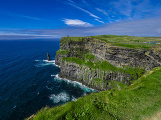 Awesome nature and landscape at the Cliffs of Moher in Ireland