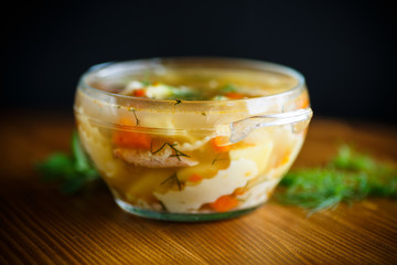 chicken soup with homemade noodles